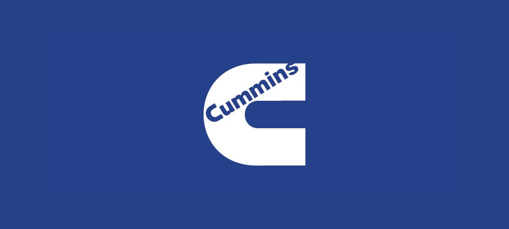 cummins logo blue background
