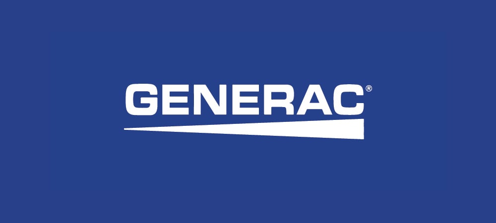 generac logo blue background